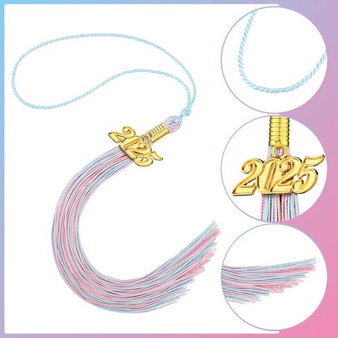 2024 Graduation Tassel Cord Ceremony Academic Gold Doctoral Two Colors Small Polyester Party with Pack Mini Black Student Doctor Red (Black) in Kuwait