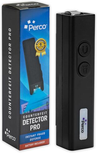 Perco Counterfeit Money Detector Kit - Includes Counterfeit Detection Pro (2in1 Device with UV Light & Magnetic Detection) Plus 2 Counterfeit Pens - Fake US Bill Checker for Personal & Commercial Use in Saudi Arabia