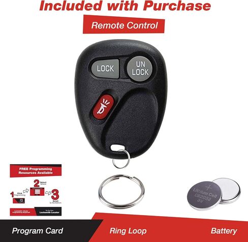 مفتاح سيارة ريموت من KeylessOption بدون مفتاح ومفتاح بديل لـ 15732803 (عبوة من 2) in Kuwait