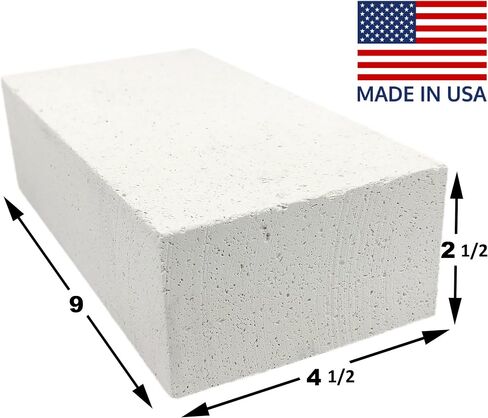 Brick Fire Brick ، ​​2600F تصنيف ، واحد ، 9 "× 4.5" × 2.5 "، 3126p in Kuwait
