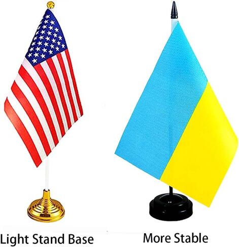 Zigvert 4 Pack 6 Hole Desk Flag Holder,Black Miniature Flag Stands, Six Hole Black Base For 4"x6" 5"x8" Stick Desk Flags, Holders for Almost All Small Mini Flags in Saudi Arabia