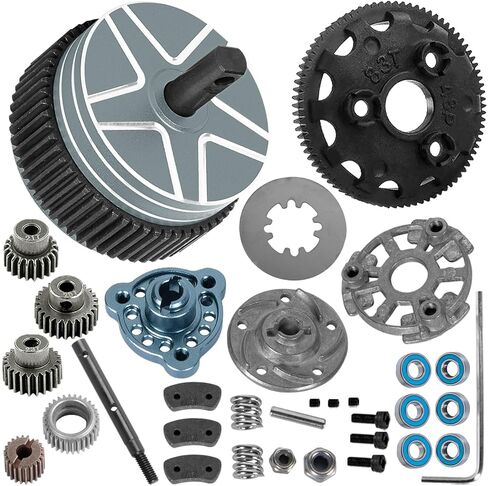 83T 48P Spur Gear w/21T 23T 25T Pinions Gear & Slipper Clutch Differential Case Upgrades Part for 1/10 Slash/Rustler/Stampede/Bandit 2WD (VXL),RC 83T Spur Gear & Diff Hops up,Navy Blue in Saudi Arabia