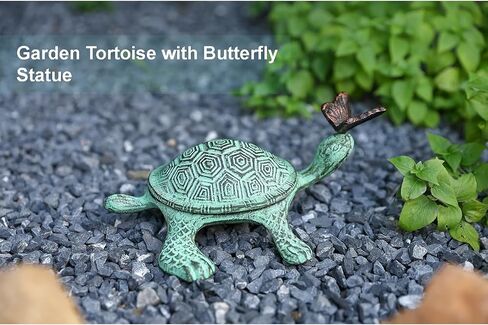 Turtle Hide A Key Outdoor - Hidden Key Holder for Outside - Cast Iron Rock to Key Hider Garden Decoration - 6 x 5 x 2.5 inches in Saudi Arabia