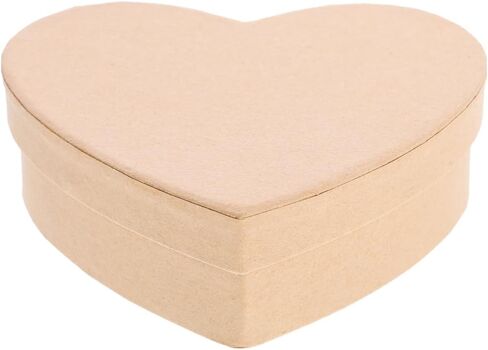 Heart Paper Mache Hat Boxes Kraft Paper Containers with Lids for Painting Crafting Storage Accessories Cosmetics Jewelry L in Kuwait