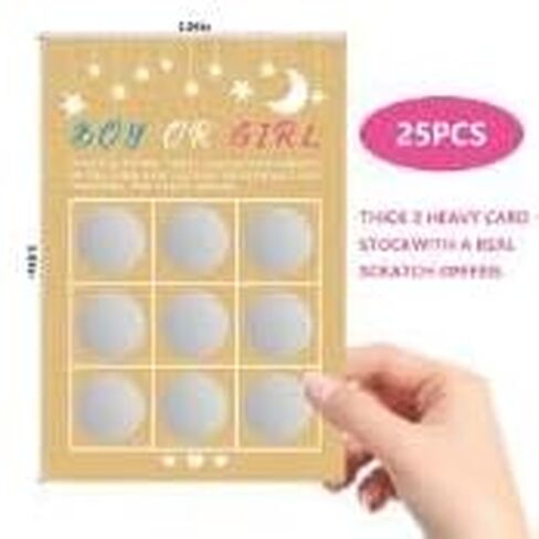 Gender Reveal Scratch Off Cards 25pcs, Its A Girl Gender Reveal Tic Tac Toe Board, Baby Reveal Ideas Party &Baby Shower Scratch off Game in Kuwait