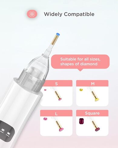 Electric Diamond Painting Pen, Diamond Art Pen Kits for Adults, Vacuum Diamond Painting Pen Kits, Diamond Art Accessories Tools, Diamond Painting Tool Storage Tray (1 Pcs White) in Saudi Arabia