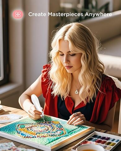 Electric Diamond Painting Pen, Diamond Art Pen Kits for Adults, Vacuum Diamond Painting Pen Kits, Diamond Art Accessories Tools, Diamond Painting Tool Storage Tray (1 Pcs White) in Saudi Arabia