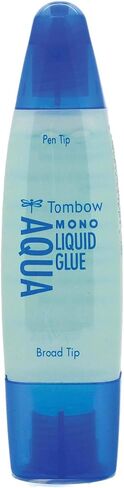 Tombow 52180 Mono Aqua Liquid Glue ، 1.69 أونصة ، حزمة واحدة. موزع نصيحة مزدوج لدقة لتغطية التغطية الكاملة التي تجف واضحا in Kuwait