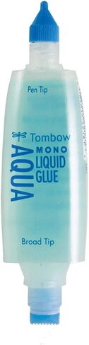 Tombow 52180 Mono Aqua Liquid Glue ، 1.69 أونصة ، حزمة واحدة. موزع نصيحة مزدوج لدقة لتغطية التغطية الكاملة التي تجف واضحا in Kuwait