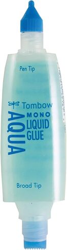 Tombow 52180 Mono Aqua Liquid Glue ، 1.69 أونصة ، حزمة واحدة. موزع نصيحة مزدوج لدقة لتغطية التغطية الكاملة التي تجف واضحا in Kuwait