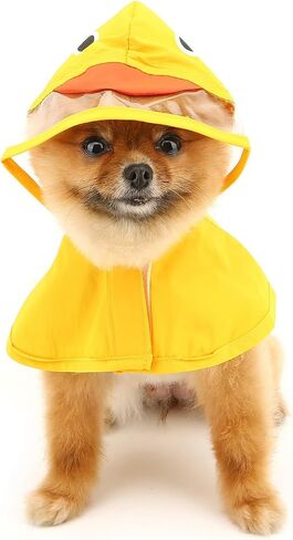 SMALLLEE_LUCKY_STORE Duck Dog Raincoat for Small to Large Dogs, Yellow, XS in Saudi Arabia