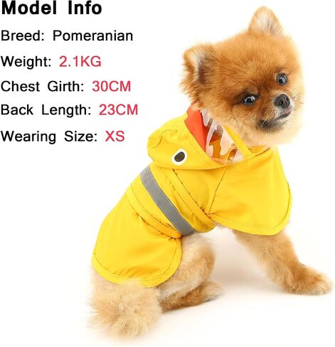 SMALLLEE_LUCKY_STORE Duck Dog Raincoat for Small to Large Dogs, Yellow, XS in Saudi Arabia