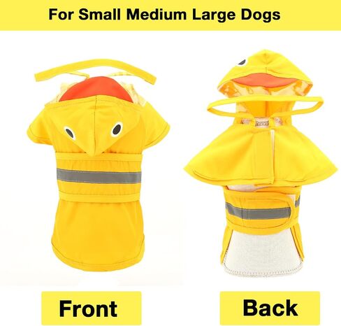 SMALLLEE_LUCKY_STORE Duck Dog Raincoat for Small to Large Dogs, Yellow, XS in Saudi Arabia