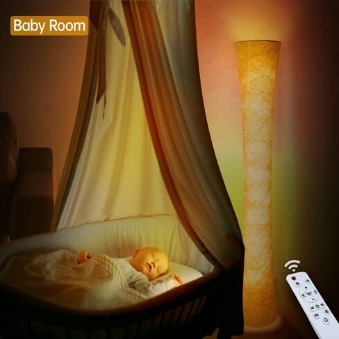 Floor Lamp, 61'' Smart RGB LED Corner Lamp with Music Sync and 16 Million DIY Colors, 3 Color Temperature, APP & Remote Control, Color Changing Standing Floor Lamp for Bedroom Living Room in Kuwait