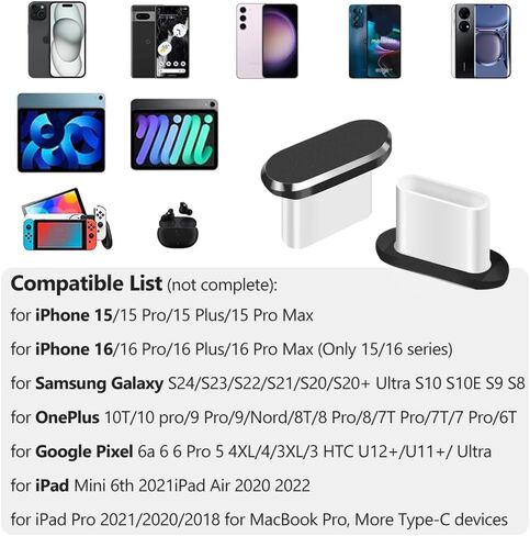 Phone Speaker Dustproof Stickers Protector, Mesh Speaker Anti Dust Adhesive Cover, Included Anti Dust Plug, Phone Port Cleaning Brush and Tweezer Compatible with iPhone 13, 12 Pro Max, 11 (Black) in Kuwait