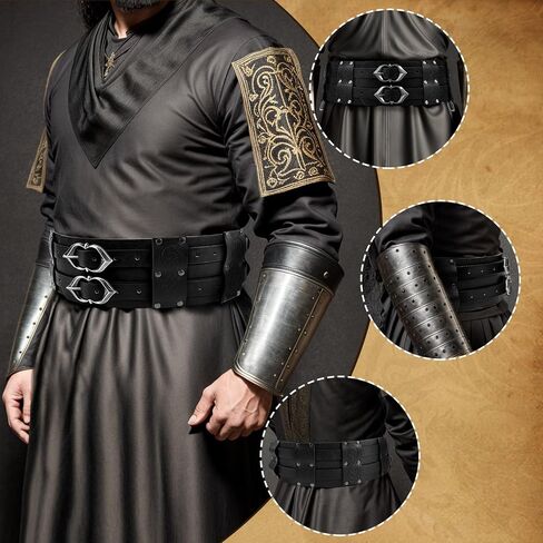 Viking Embossed Waist Armor, Medieval Viking Wide Belt, Norse Faux Leather Armor Knight Corset Belt for LARP Halloween Costume in Saudi Arabia