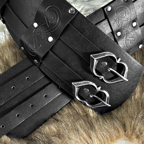 Viking Embossed Waist Armor, Medieval Viking Wide Belt, Norse Faux Leather Armor Knight Corset Belt for LARP Halloween Costume in Saudi Arabia