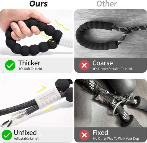 2-in-1 Dog Leash & Pooper Scooper Set - Heavy Duty Dog Leash with Comfortable Padded Handle, Portable Waste Bag Dispenser Scooper for Small Medium Large Dogs, Hands-Free Walking & Easy Clean Up in Saudi Arabia