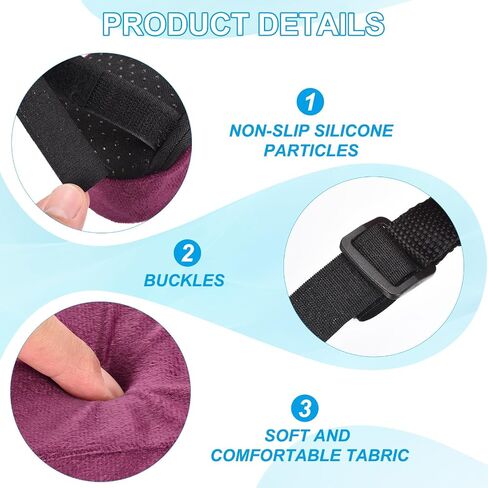 PATIKIL Office Chair Arm Pads, 4 pcs Office Chair Arm Cover Soft Office Chair Armrest Pads Memory Foam Cotton Removable Washable for Desk Computer Gaming, Purple in Kuwait