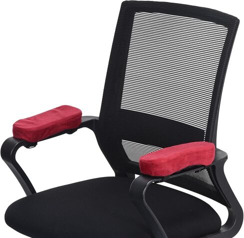 PATIKIL Office Chair Arm Pads, 4 pcs Office Chair Arm Cover Soft Office Chair Armrest Pads Memory Foam Cotton Removable Washable for Desk Computer Gaming, Purple in Kuwait