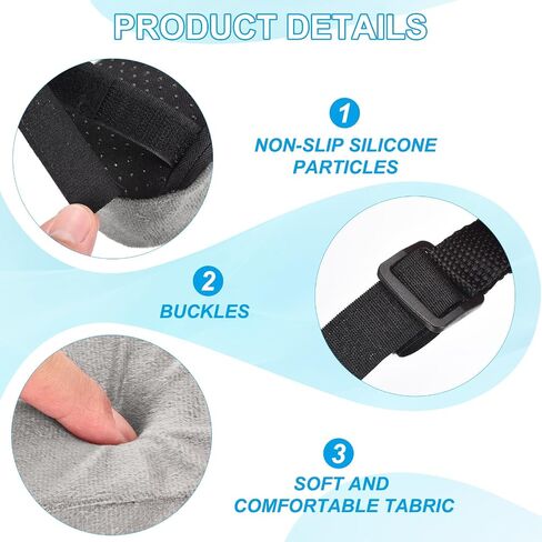PATIKIL Office Chair Arm Pads, 4 pcs Office Chair Arm Cover Soft Office Chair Armrest Pads Memory Foam Cotton Removable Washable for Desk Computer Gaming, Purple in Kuwait