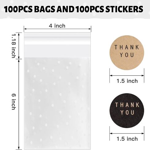 100pack أكياس ملفات تعريف الارتباط للاصق ذاتيًا. in Kuwait