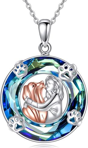 KQF Penguin/Mermaid/Hummingbird/Dragonfly/Phoenix/Horse/Cat/Dog/Elephant Netlace for Women Sterling Silver Crystal Netlace Necklace Netlace Hompts for Women in Kuwait