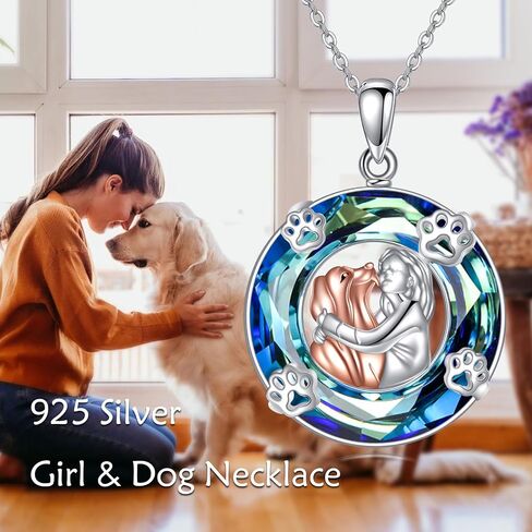 KQF Penguin/Mermaid/Hummingbird/Dragonfly/Phoenix/Horse/Cat/Dog/Elephant Netlace for Women Sterling Silver Crystal Netlace Necklace Netlace Hompts for Women in Kuwait