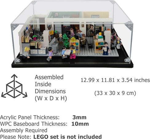 Acrylic Display Case Compatible for Lego The Office #21336, Dustproof Display Case (Case Only) (Lego Sets are NOT Included) in Kuwait