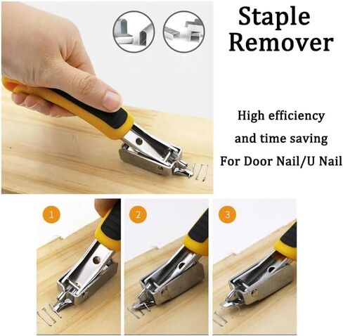 3PCS Heavy Duty Staple Remover Kit with Nail Puller, Tack Lifter Multi Tool for Upholstery, Flooring, Wooden Crates, Carpets, Walls, Construction Projects (Ergonomic Grip and Durable Steel) in Kuwait