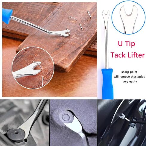3PCS Heavy Duty Staple Remover Kit with Nail Puller, Tack Lifter Multi Tool for Upholstery, Flooring, Wooden Crates, Carpets, Walls, Construction Projects (Ergonomic Grip and Durable Steel) in Kuwait