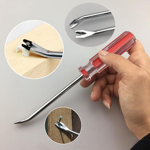 3PCS Heavy Duty Staple Remover Kit with Nail Puller, Tack Lifter Multi Tool for Upholstery, Flooring, Wooden Crates, Carpets, Walls, Construction Projects (Ergonomic Grip and Durable Steel) in Kuwait