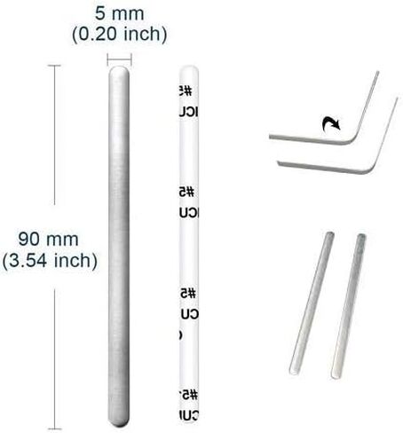 50PCS Nose Bridge Strip,Shed Protector Aluminum Strips(Specs: 0.02X0.2X3.54 inch) for DIY Mask Handmade Crafting Making Nose Bridge Clip in Saudi Arabia