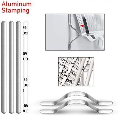 50PCS Nose Bridge Strip,Shed Protector Aluminum Strips(Specs: 0.02X0.2X3.54 inch) for DIY Mask Handmade Crafting Making Nose Bridge Clip in Saudi Arabia