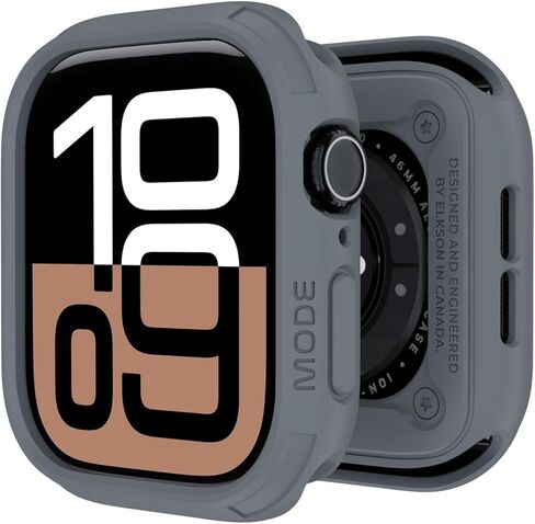 elkson Compatible with Apple Watch 46mm Bumper Case, Quattro Series Rugged Case for Apple Watch and iWatch Series 11 10, Military Grade Durable Protective Cover, Flexible Shock Proof, Black in Kuwait