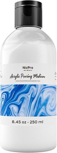 Nicpro Pouring Medium for Acrylic Paint 8.45oz / 250ml, Acrylic Paint Thinner, Acrylics Flow Medium Improve Flow Consistency in Kuwait