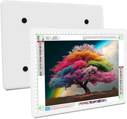 Elice Rechargeable A4 Light Pad with Carry Bag, Magnetic LED Light Board with Physical Button, Super Bright Diamond Art Light Pad, Ultra-Thin Light Box for Tracing, Weeding, Diamond Painting -White in Saudi Arabia