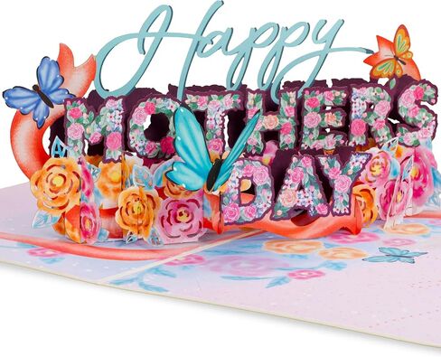 Paper Love 3D Pop Up Mothers Day Card ، أفضل أمي على الإطلاق ، من أجل أمي ، زوجة - 5 "× 7" - تشمل الظرف وعلامة الملاحظة in Kuwait