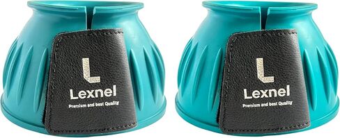 Rubber Horse Bell Boots – Durable Overreach Protection & Secure Hook-and-Loop Closure (L-Purple) in Saudi Arabia