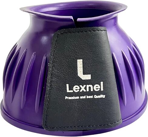 Rubber Horse Bell Boots – Durable Overreach Protection & Secure Hook-and-Loop Closure (L-Purple) in Saudi Arabia