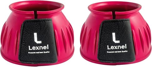 Rubber Horse Bell Boots – Durable Overreach Protection & Secure Hook-and-Loop Closure (L-Purple) in Saudi Arabia