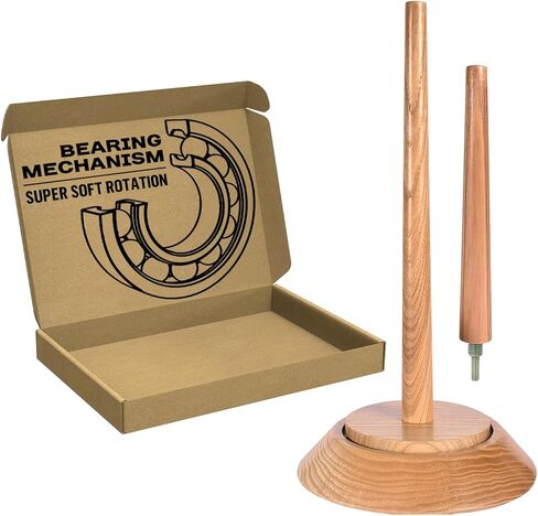 BARVA Weighted Large Yarn Holder Advanced Bearing Twirling Mechanism Knitting Ball Stand Crochet Storage Crocheting Spindle Dispenser Knit Accessories Crocheter Gifts in Kuwait