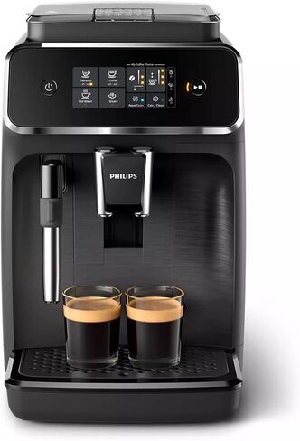 PHILIPS 2200 Series Fully Automatic Espresso Machine, Classic Milk Frother, 2 Coffee Varieties, Intuitive Touch Display, 100% Ceramic Grinder, AquaClean Filter, Aroma Seal, Black (EP2220/14) in Saudi Arabia
