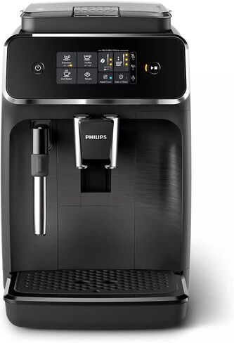 PHILIPS 2200 Series Fully Automatic Espresso Machine, Classic Milk Frother, 2 Coffee Varieties, Intuitive Touch Display, 100% Ceramic Grinder, AquaClean Filter, Aroma Seal, Black (EP2220/14) in Saudi Arabia