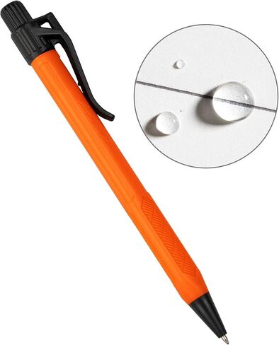 Rite in the Rain Weatherproof Durable Orange Clicker Pen - Black Ink (No. OR11) in Saudi Arabia