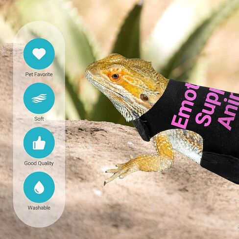 Bearded Dragon Lizards Clothes with Leash Set - Cute Lizard Reptile Small Animal Adjustable Harness Clothes for Walking Outdoor Security Costume Photo Prop(Pink in Kuwait