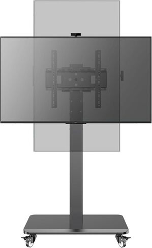 Mobile TV Cart Rolling TV Stand for 26 to 65 Inch TVs, Landscape to Portrait Rotating, Height Adjustable Portable Floor TV Stand with Locking Wheels Hold Up to 110 Lbs Max VESA 400x400mm in Kuwait