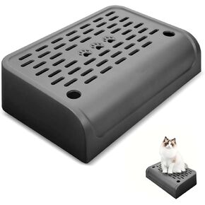 Cat Ramp for Litter Robot, Self Cleaning Cat Litter Box Step with Storage Litter Box Ramp for Small Step Stool with Filter Function Suitable for Small & Elderly Cats(Black)
