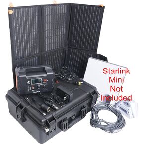 ستارلينك Mini Solar Respretable Butule Preghered Mobile Kit ، ووقت تشغيل أكثر من 4.5 ساعة ، وواي فاي المحمولة للتخييم ، وحالات الطوارئ ، وما إلى ذلك ، تشمل البطارية ولوحة الطاقة الشمسية والحالة. Starlink غير مدرجة