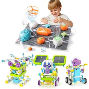 25pcs Circuit Blocks for Kids ، Build 64 Project ، مع 434 PCS STEM Toys ، Build 36+ Robot Model مع الطاقة الشمسية ، والروس والمستشعرات ، وألعاب STEM التعليمية ، وهدية رائعة للبنين والبنات الصغار